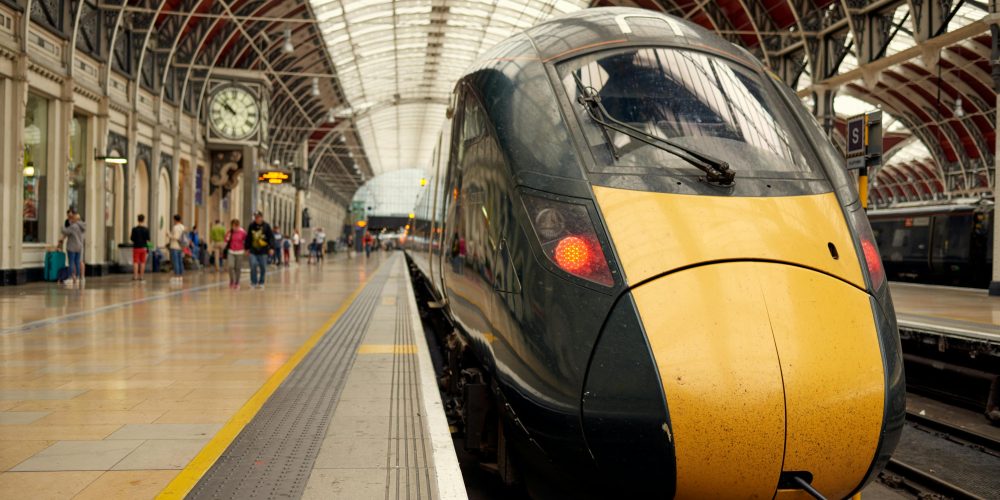 Black and yellow train close up photography